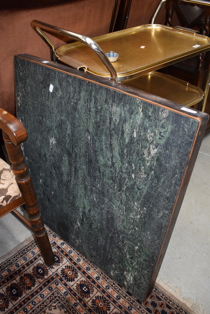 A vintage folding card table