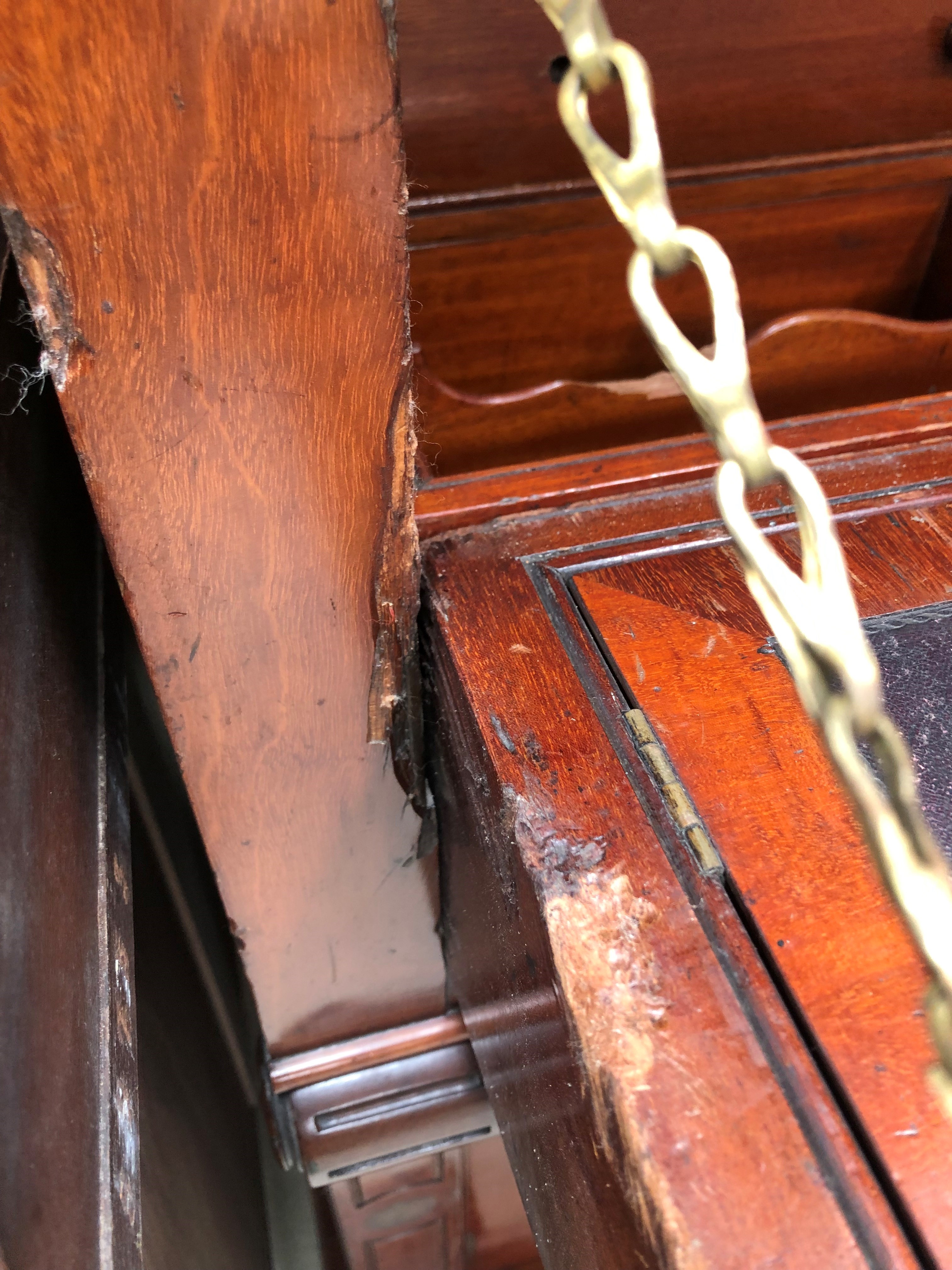 An impressive early Victorian mahogany secretaire desk having well fitted interior and double - Image 2 of 7