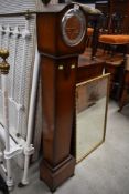 A mid 20th Century oak cased 'grandmother clock' having original movement present but been