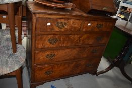 A nice quality reproduction, probably early 20th Century, mahogany chest of two over three drawers