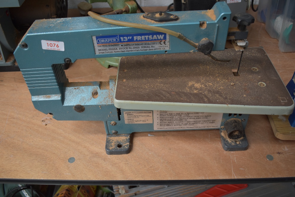 A Draper 13 inch bench mounted Fret saw