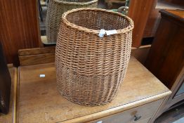 A small wicker basket