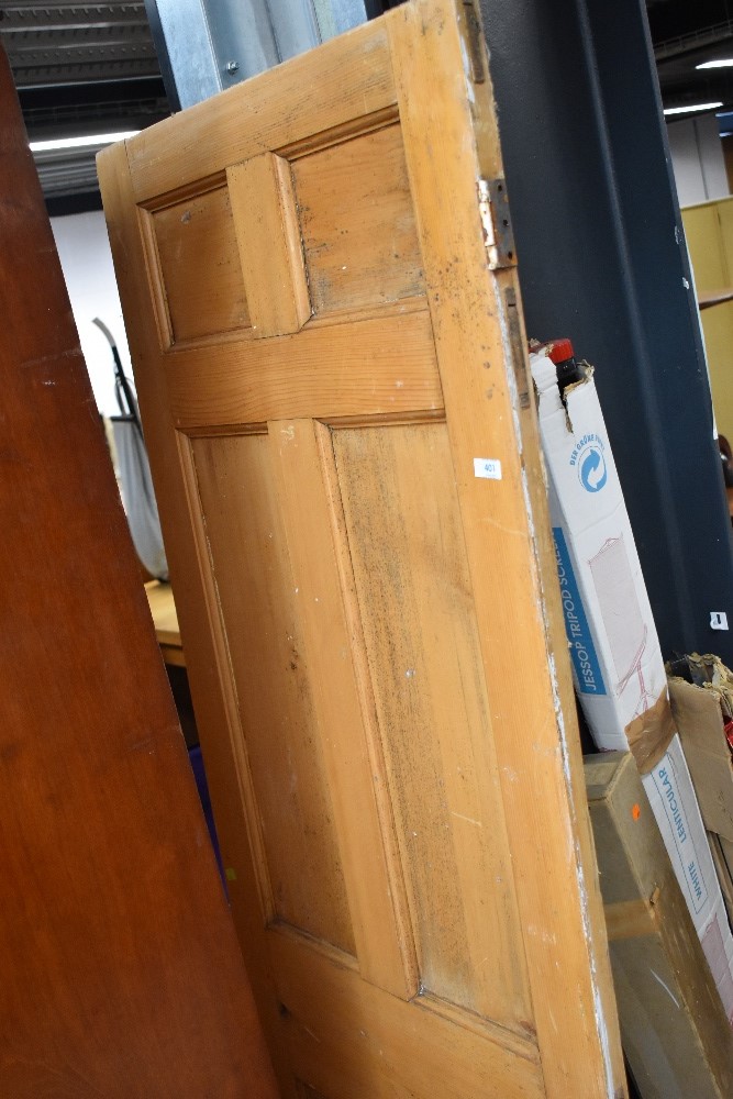 A traditional stripped pine door