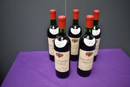 Five bottles of Chateau Monlot Capet 1964 St Emilion Grand Cru, proprietor Ichon, shipped by