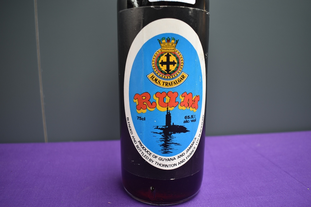 A bottle of HMS Trafalgar Rum 75cl 65.5 vol, produce of Guyana & Jamaica, bottled by Thornton & - Image 2 of 5