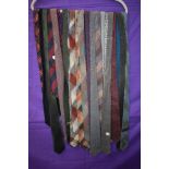 A collection of vintage ties,various colours and styles.predominantly 1950s.