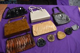 A collection of vintage handbags and purses,including Jane Shilton.