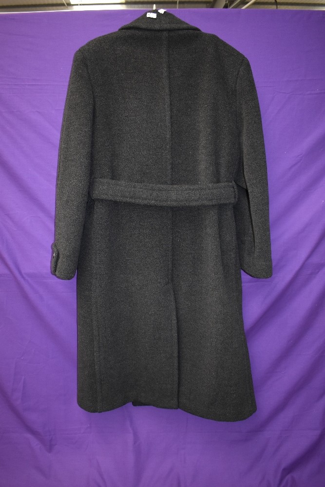 A gents 1950s double breasted overcoat with belt to waist,larger size. - Image 2 of 2