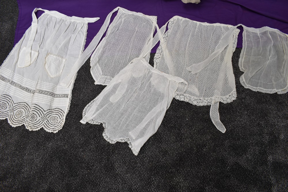A collection of antique Victorian and Edwardian white wear including bodice,petticoats,camisole, - Image 2 of 5
