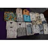 Twenty one gents vintage and retro shirts, a lot still in packaging, various styles and designs.