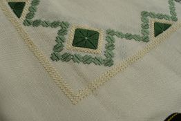 A superb collection of vintage and antique table cloths and table linen, some having intricate