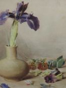 A watercolour, William Henry Hunt, still life, signed, 31 x 22cm, plus frame and glazed