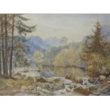 A watercolour, Betws -y -coed, indistinctly initialled, and dated 6/74, 23 x 33cm, plus frame and