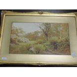 A pair of watercolours, Sidney P Winder, river landscapes, signed and dated 1917, each 29 x 45cm,