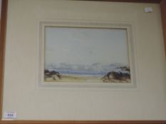 Two watercolours, D Baird Murray, seascape with distant battleships, one signed, each 18 x 26,