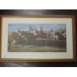 A pair of prints, after Mark Smallman, horse racing interest, signed and dated (19)97, and