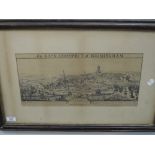 A print, The East Prospect of Birmingham, C19th, 20 x 42cm, plus frame and glazed