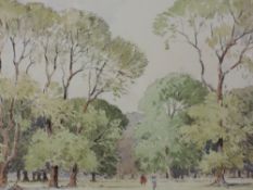 A watercolour, Percy Lancaster, Hyde park, 25 x 35cm, plus frame and glazed