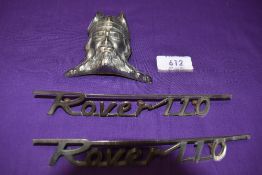 A selection of motor car engine badges for the Rover 110