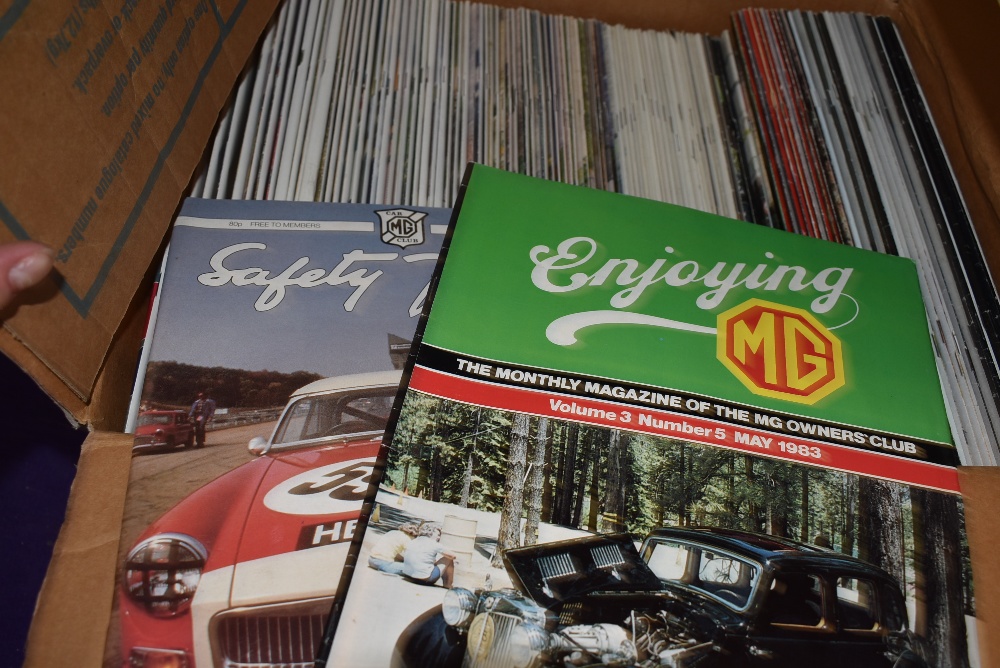 A selection of vintage MG car magazines approx 30