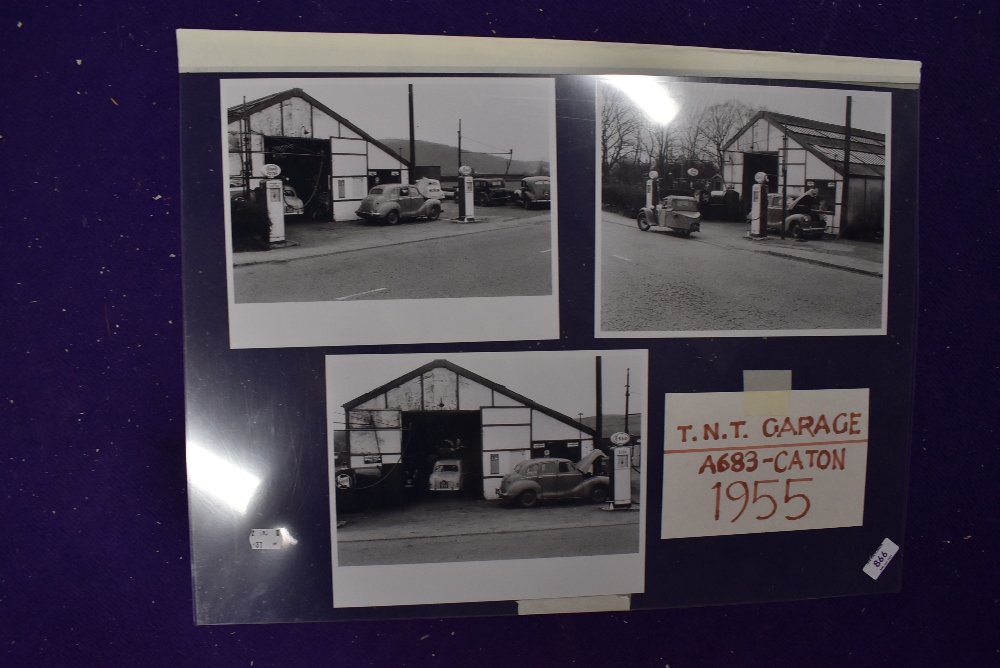 A set of local interest photographic prints for T.N.T garage at Caton dated 1955