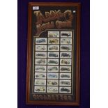 A set of collectable cigarette cards for Motor Cars by Taddy Myrtle Grove