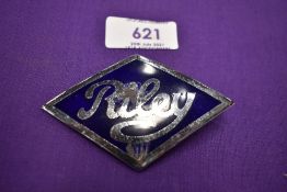 A Riley RM radiator badge