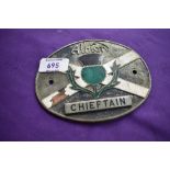 An Albion Chieftain radiator badge.