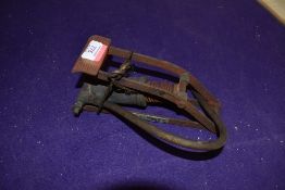 A vintage garage motorcycle or scooter foot pump