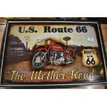 A reproduction style wall plaque for Route 66