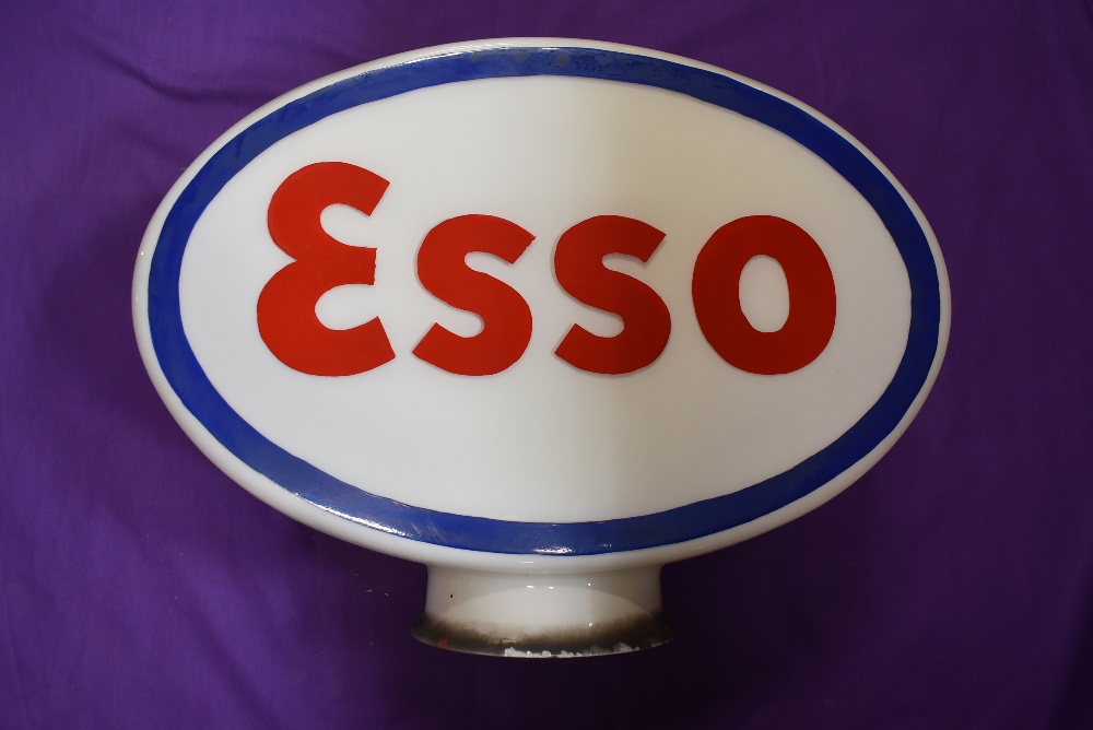 A stunning example of a rare and genuine petrol pump globe for Esso petroleum by S&W lighting ltd in