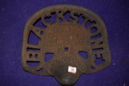 A genuine cast iron farm implement or tractor seat by Blackstone