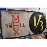 A genuine Vintage enamel advertising sign for Shell Mex