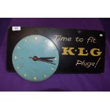 A K.L.G Spark plugs clock.