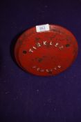 A cast iron plate cover reading Tinkler Penrith