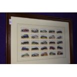 A set of collectable cigarette cards for Motor Cars by John Players