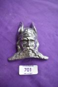 A Rover Viking bonnet badge.