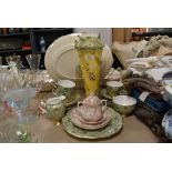 A selection of ceramics including a chintz part tea service by Imperial Royal Crown