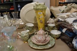 A selection of ceramics including a chintz part tea service by Imperial Royal Crown