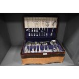 A canteen of cutlery including Rogers Bros and springtime etc with fitted case