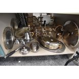 A good selection of fine silver plate and table wares including champagne holder gallery trays and