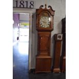 An oak bodied 8 day longcase clock by A Wilson of Carlisle