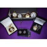 A small selection of gent's jewellery including bracelets, cufflinks and pocket watches