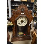 An early Ansonia Clock Co, America 8 day gingerbreaad clock