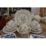 A part tea service by Tuscan china in the Meadowsweet design