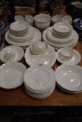 A selection of tea and dinner wares by Coalport in the Countryware design including tea cups and