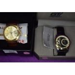 Two gent's fashion wrist watches by Moscow Time & GT Precision