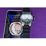 Two gent's fashion wrist watches by Pod