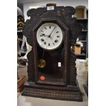 An American carved frame wall clock