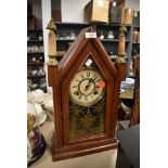 An Ansonia Clock Co, America 8 day steeple clock